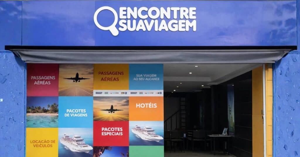 fachada de loja encontre sua viagem