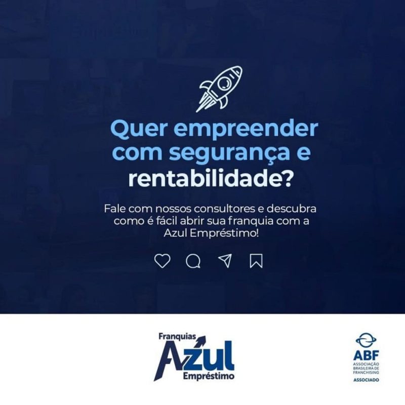 Imagem de divulgação franquia Azul Empréstimo.
