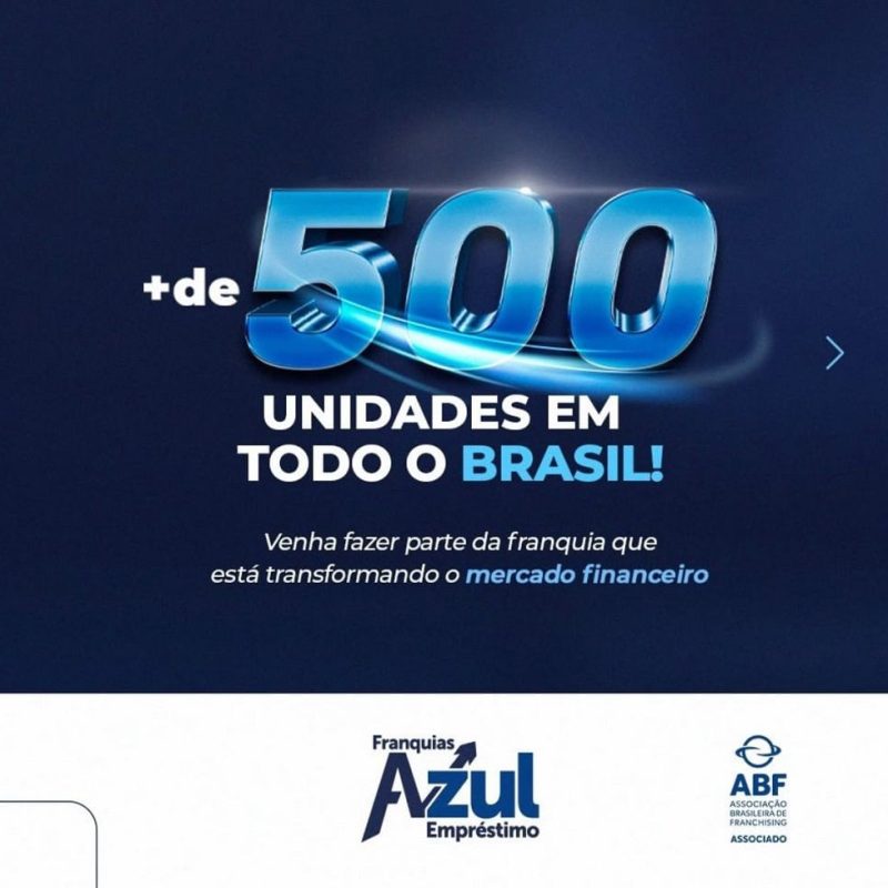 Imagem de divulgação franquia Azul Empréstimo.