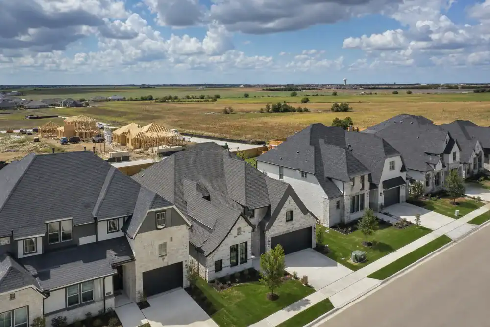 Newer residential development in Celina, Texas