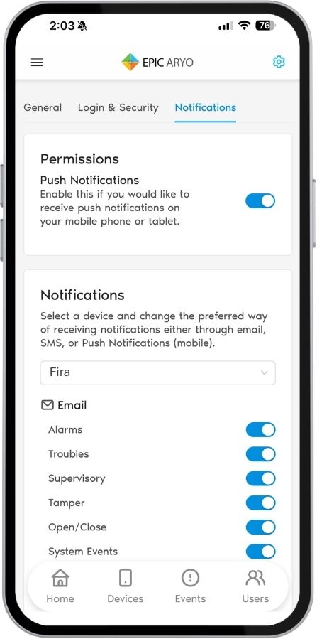 Alerts and notifications