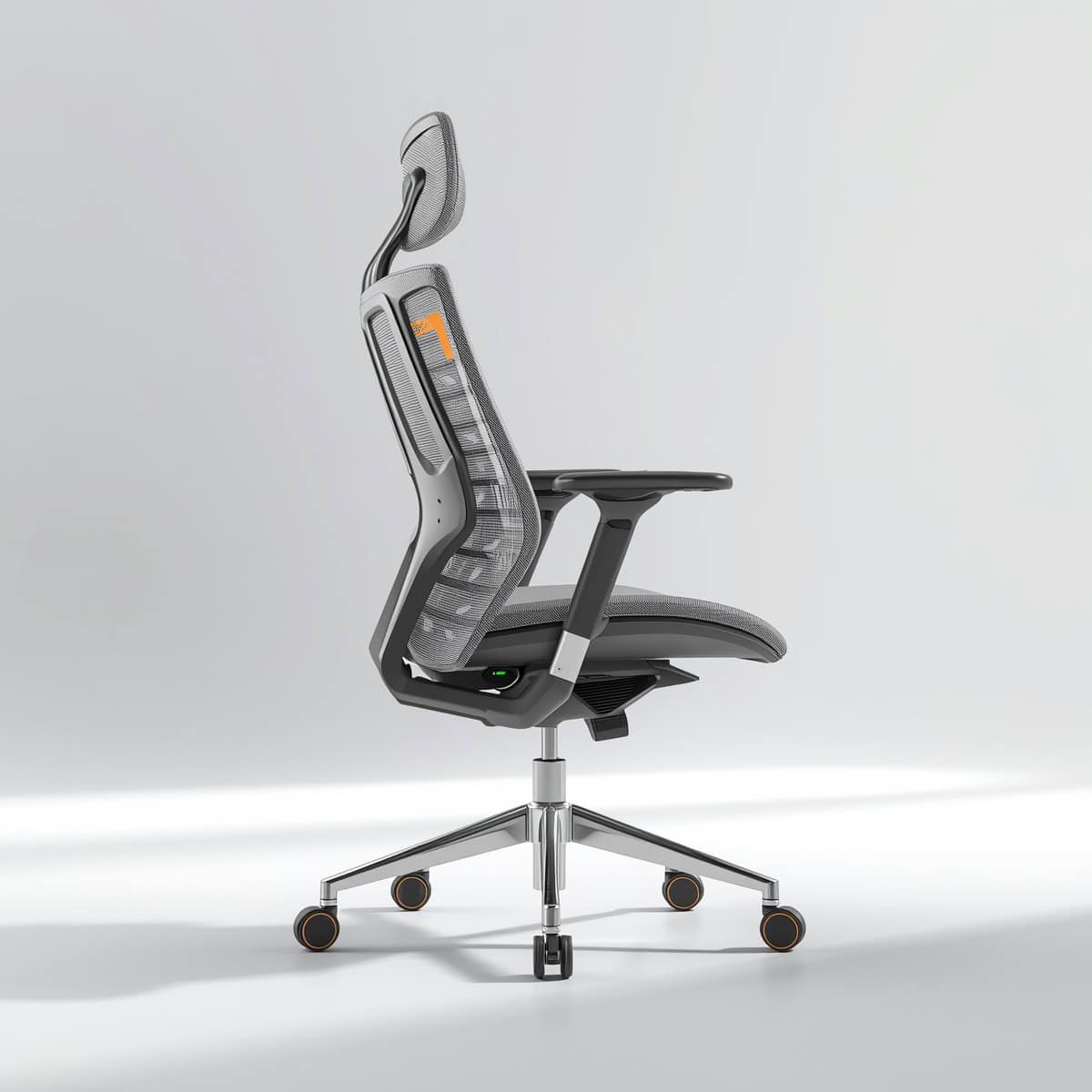 Ergonomic chair back support showing lumbar and spine alignment for proper sitting posture