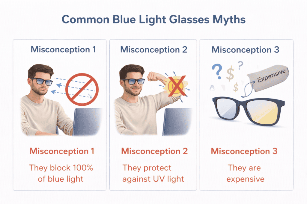 Common myths about blue light glasses