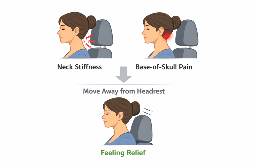 signs that a headrest may be causing neck pain