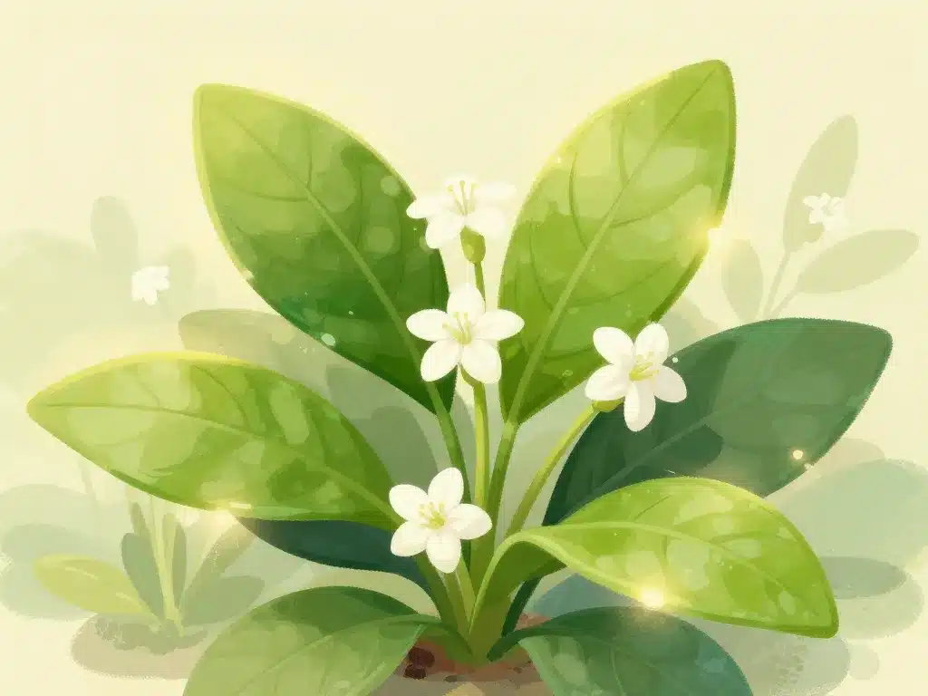 callisia fragrans bienfaits feuilles tiges fleurs illustration