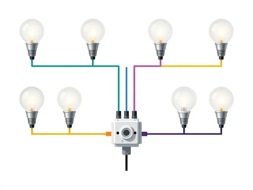 schéma parallèle comment brancher plusieurs lampes sur une seule arrivée électrique