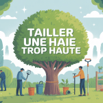 comment tailler une haie trop haute illustration haie et outils