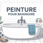 peindre baignoire avis illustration moderne rénovation salle de bain