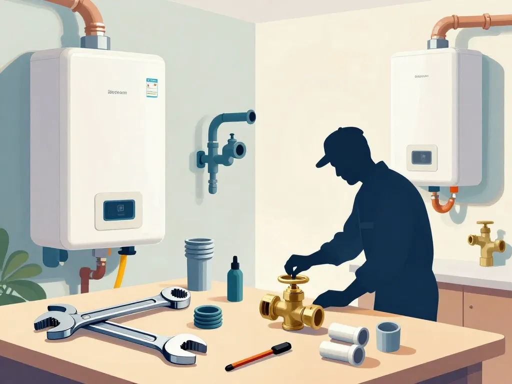 scène outils prestations plombier andres bureau