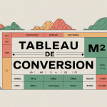 tableau de conversion m2 schéma illustré