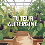 Illustration tuteur aubergines différents types