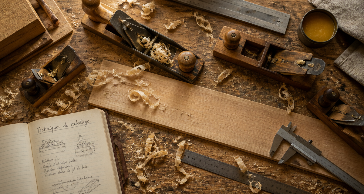 Raboter bois planche et outils ébéniste