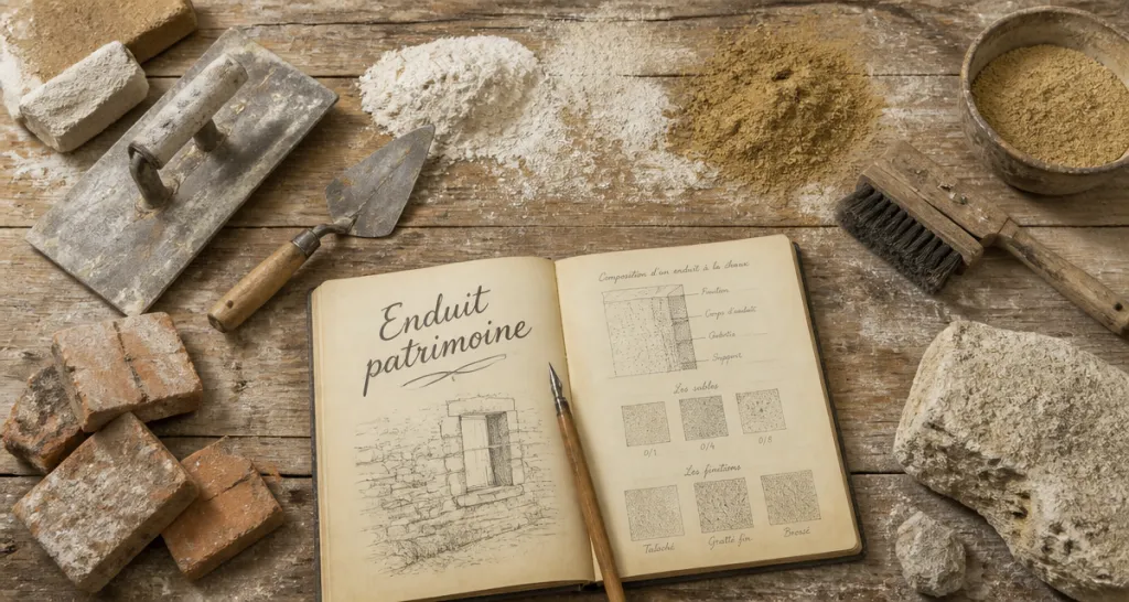 enduit patrimoine établi outils chaux NHL 3,5