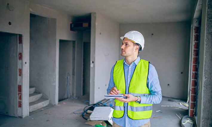 Commercial property inspectors in Dallas examining exterior façade for PCA report</p>
<p>