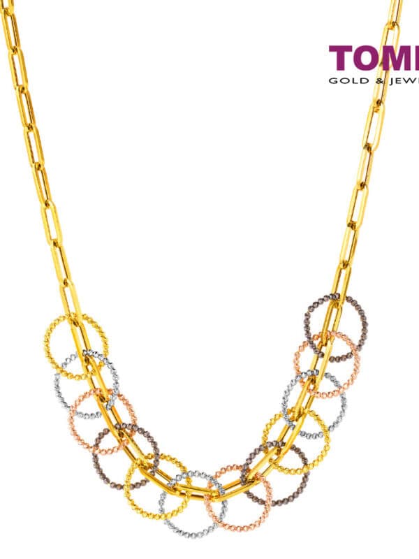 1000px_0013_IN-K676CK-4C TOMEI Lusso Italia Jolly Halos Collection 4-Tone Necklace, Yellow Gold 916
