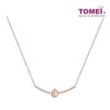 TOMEI Noel Artistry Collection Diamond Necklace, White+Rose Gold 585