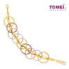 TOMEI Lusso Italia Jolly Halos Collection 4-Tone Bracelet, Yellow Gold 916
