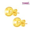 TOMEI Lusso Italia Oval Button Earrings, Yellow Gold 916