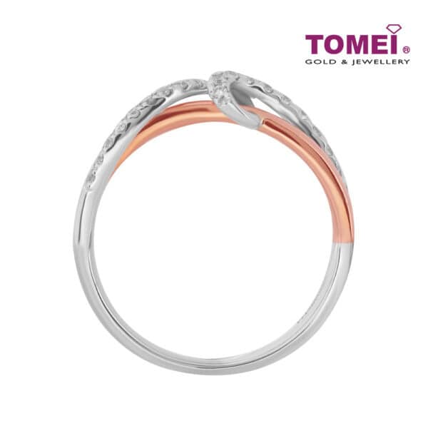 1000px_0054_D60069179 TOMEI Precious Trinity Collection Diamond Ring, White+Rose Gold 585