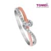 TOMEI Precious Trinity Collection Diamond Ring, White+Rose Gold 585