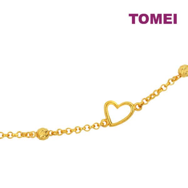 1000px_13June_0001_BB0084-1C TOMEI Minimalist Heart Bracelet, Yellow Gold 916