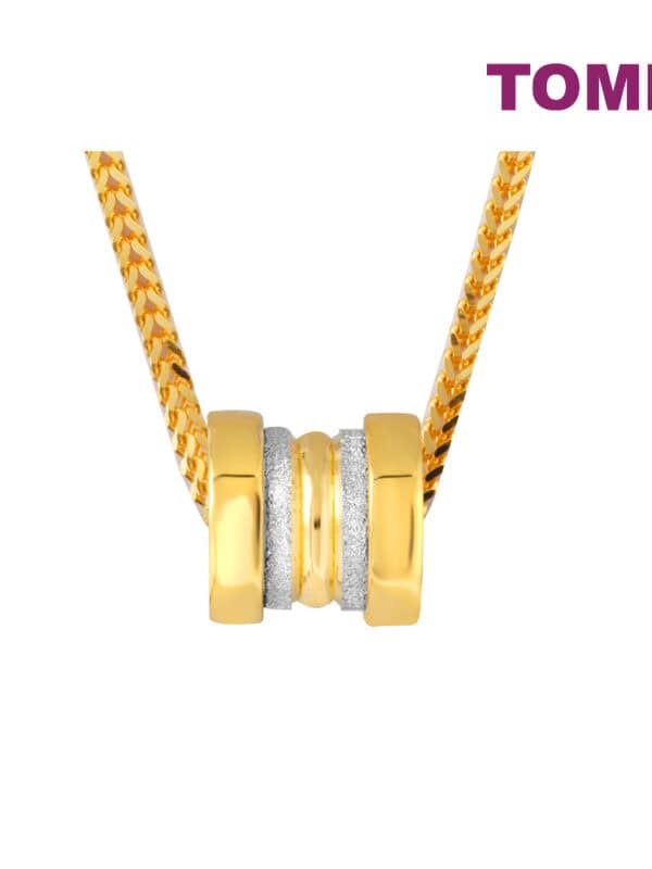 1000px_14Aug_0005_9P-MP130-1-2C TOMEI Dual-Tone Lucky Roller Pendant, Yellow Gold 916