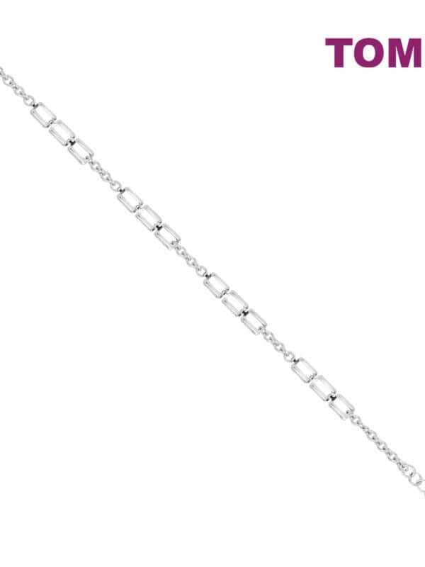TOMEI Plain Gold Bracelet,White Gold 585