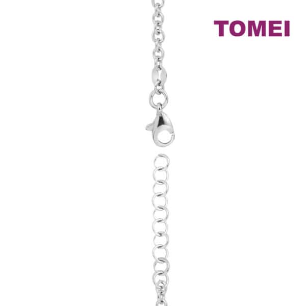 TOMEI Plain Gold Bracelet,White Gold 585
