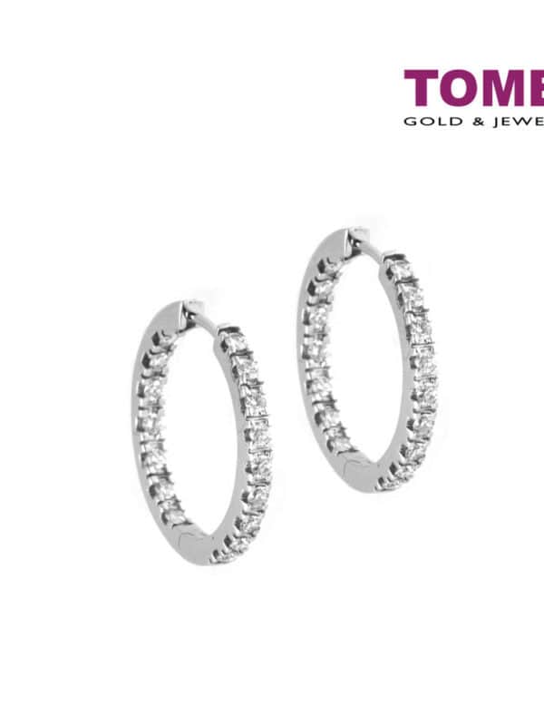 TOMEI Earrings, Diamond White Gold 750 (E181)