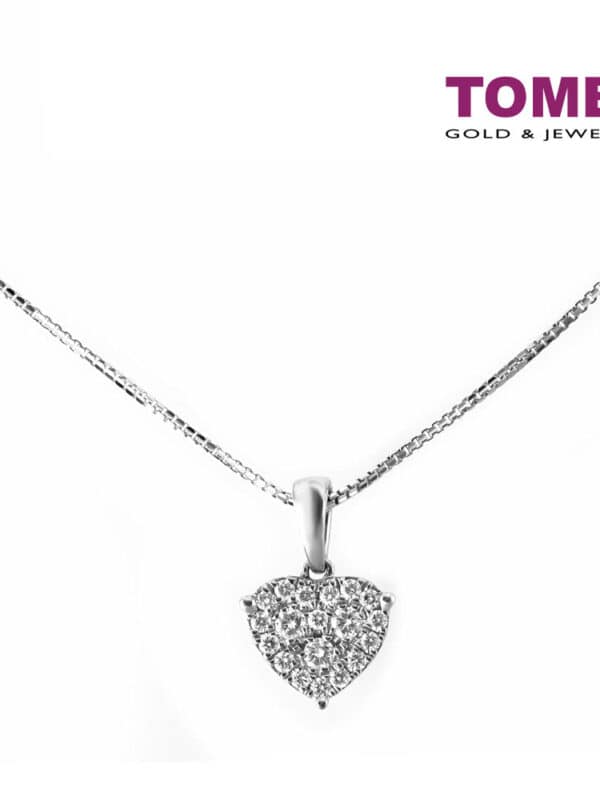 TOMEI Pendant Set, Diamond White Gold 585 (P4569)
