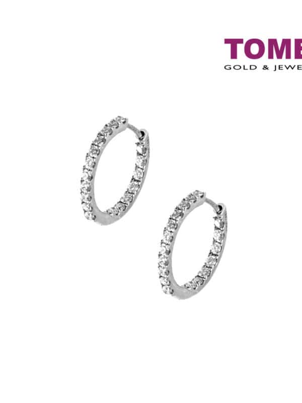 TOMEI Earrings, Diamond White Gold 750 (E744)