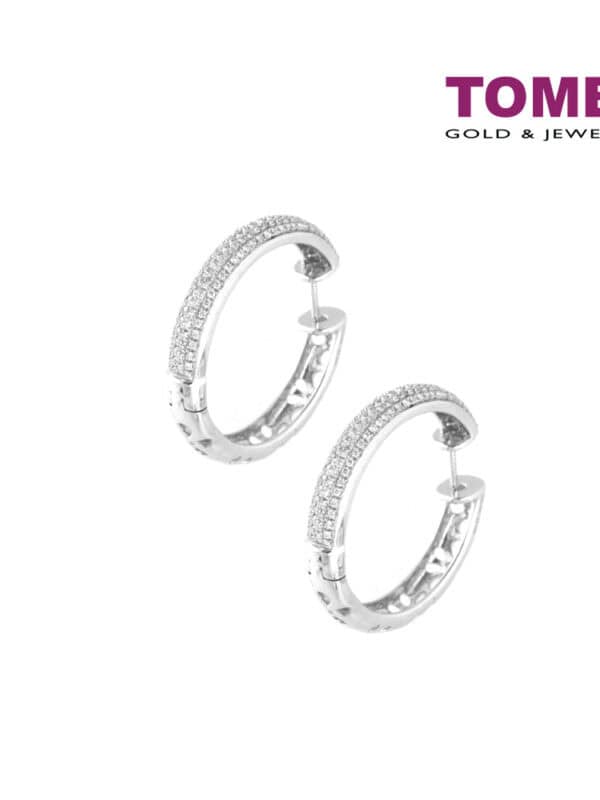 TOMEI Earrings, Diamond White Gold 750 (E810)