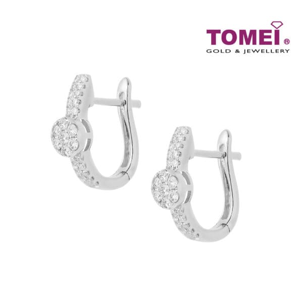 TOMEI Clarissa Earrings, White Gold 750 (E1519)