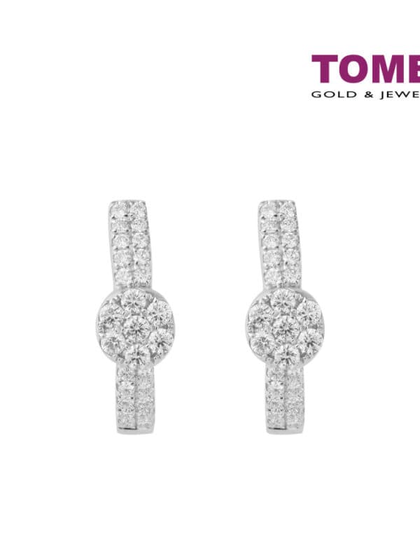 TOMEI Clarissa Earrings, White Gold 750 (E1519)