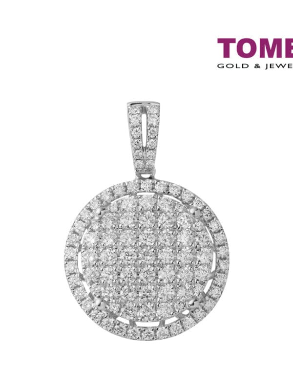 TOMEI Diamond Pendant, White Gold 750 (P6037)