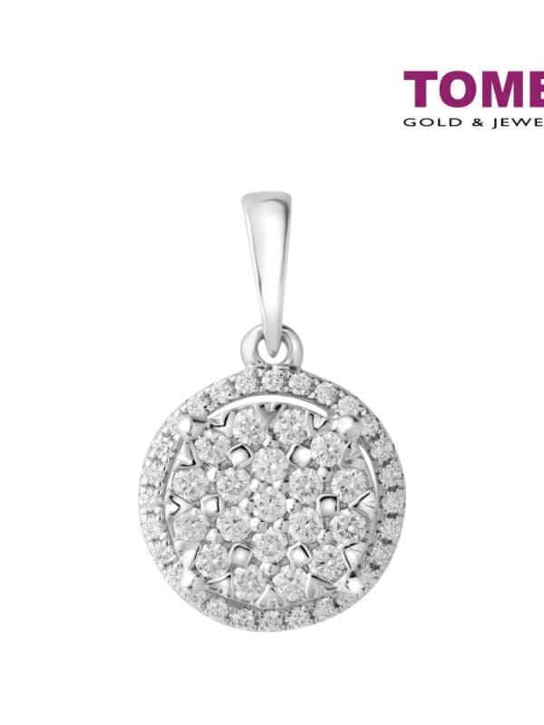 TOMEI Diamond Pendant, White Gold 750 (P5425)