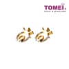 TOMEI Crown Round Earrings, Yellow Gold 916