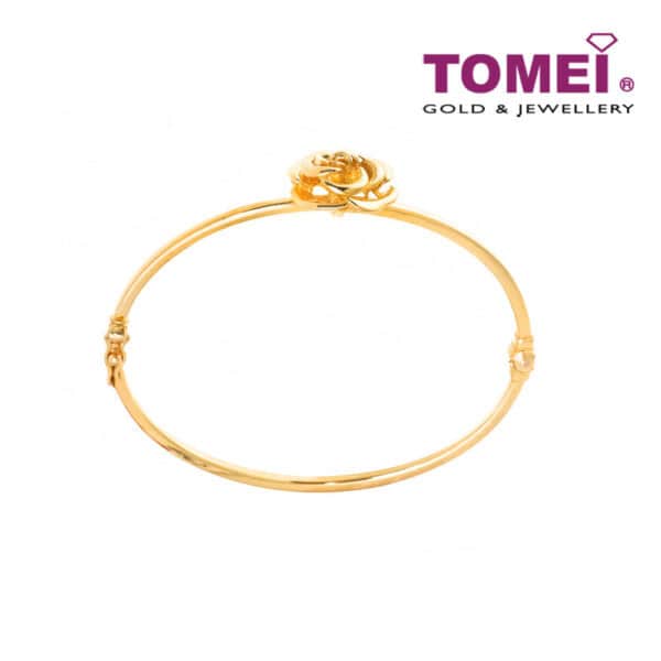 TOMEI Petal of Love Bangle, Yellow Gold 916 (WS-BK1489-1C)