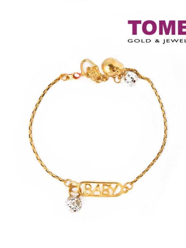 TOMEI Baby Bracelet of Childhood Joy and Delight, Yellow Gold 916 (9M-BR3729-D01-2C)