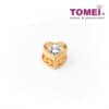 TOMEI Ornately Stellar Aureate Heart Masterpiece Charm, Yellow Gold 916 (TM-PT138-2C)