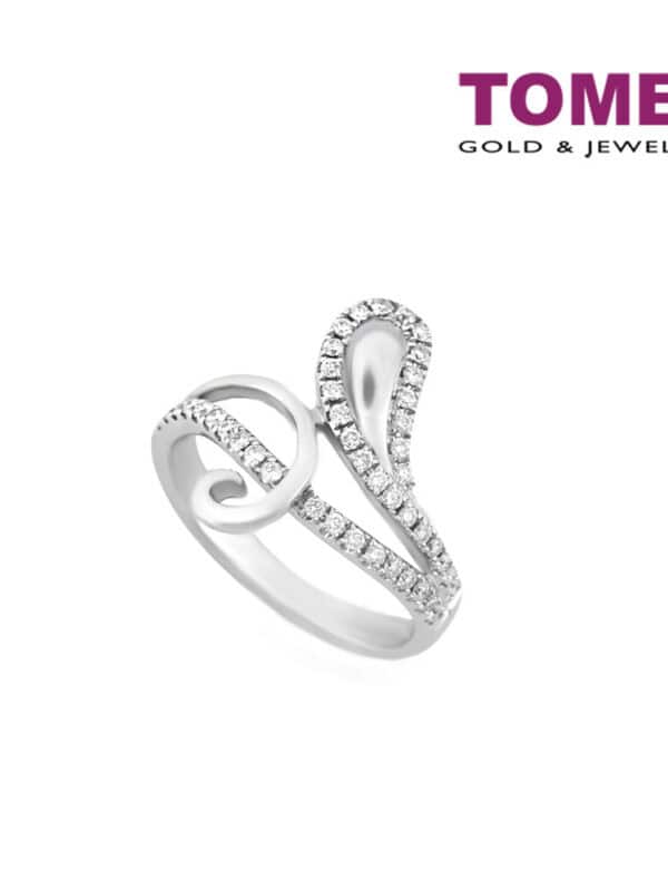 TOMEI Pizzazz in Glittering Splendour Ring, Diamond White Gold 375 (R3291)