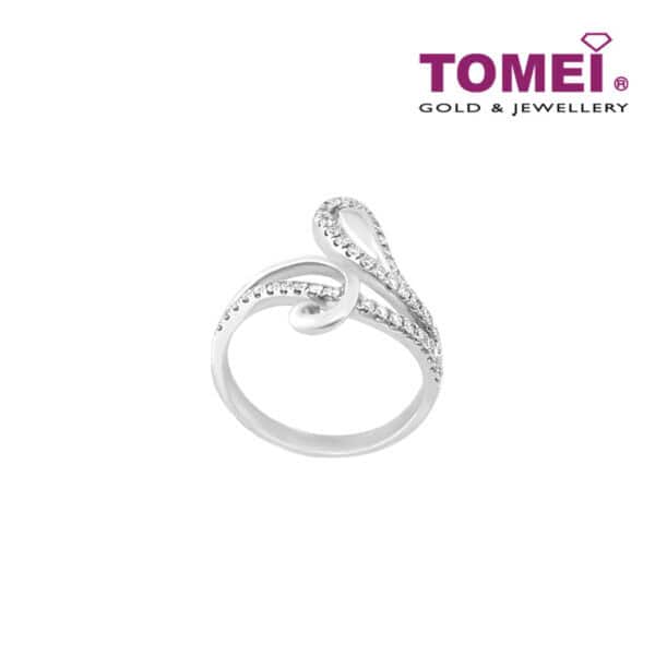 TOMEI Pizzazz in Glittering Splendour Ring, Diamond White Gold 375 (R3291)