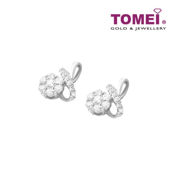 TOMEI Earrings, Diamond White Gold 750 (E938)