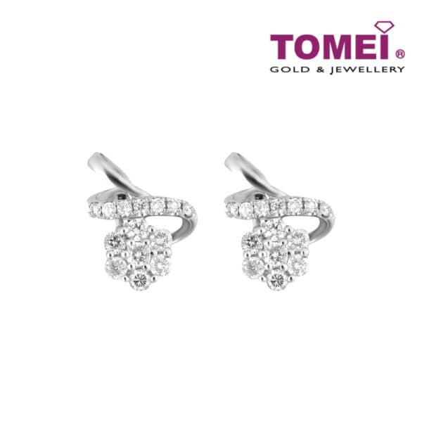 TOMEI Earrings, Diamond White Gold 750 (E938)