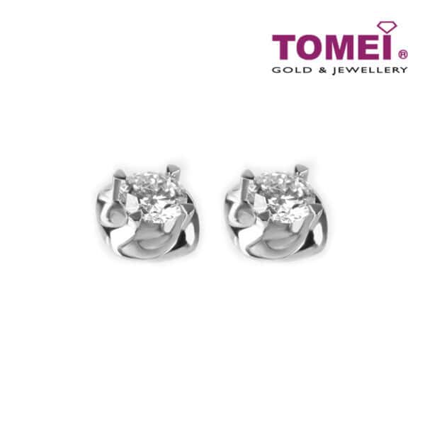 TOMEI Florentina Earrings, Diamond White Gold 750 (E1309)
