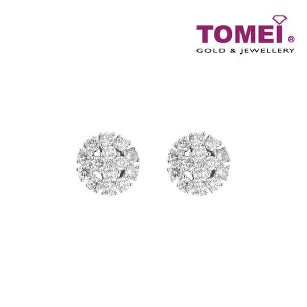 TOMEI Earrings, Diamond White Gold 750 (E1422)