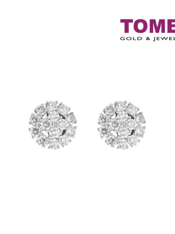 TOMEI Earrings, Diamond White Gold 750 (E1422)
