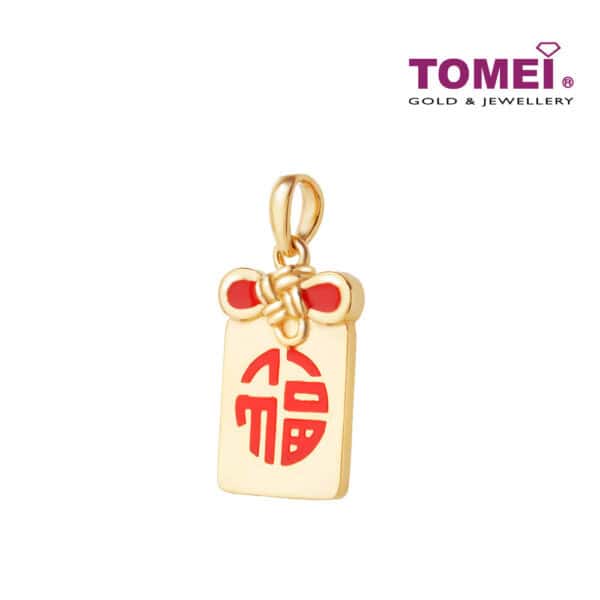TOMEI Fu Pendant, Yellow Gold 916
