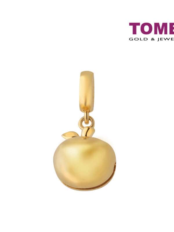 1000x1000px__0033_10 TOMEI Apple Bell Charm, Yellow Gold 916