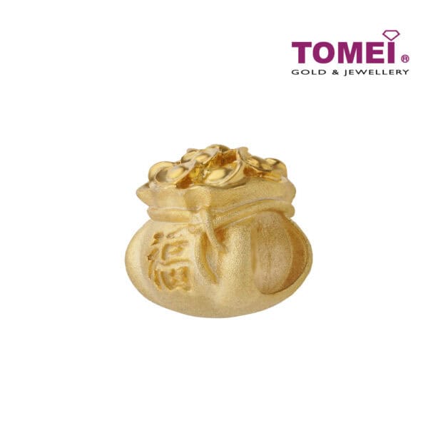 TOMEI Money Bag Charm, Yellow Gold 916